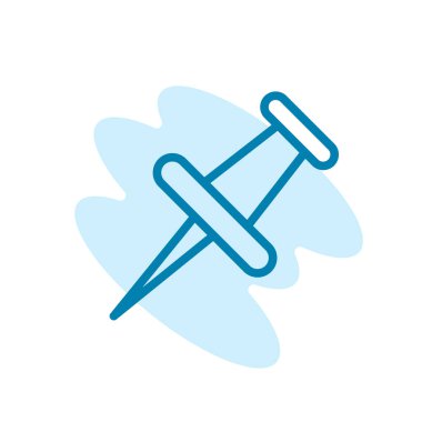 Push pin simgesi şablonunun Çizim Vektörü grafiği