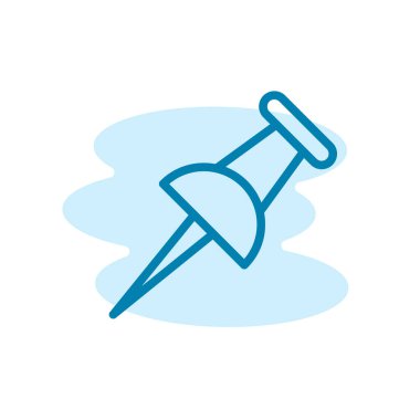 Push pin simgesi şablonunun Çizim Vektörü grafiği