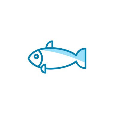 Balık simgesi şablonunun Çizim Vektörü grafiği