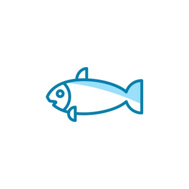 Balık simgesi şablonunun Çizim Vektörü grafiği