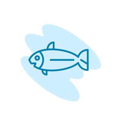 Balık simgesi şablonunun Çizim Vektörü grafiği