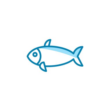 Balık simgesi şablonunun Çizim Vektörü grafiği