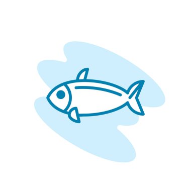 Balık simgesi şablonunun Çizim Vektörü grafiği