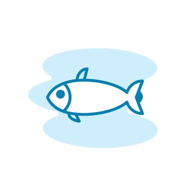 Balık simgesi şablonunun Çizim Vektörü grafiği