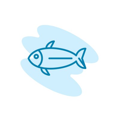 Balık simgesi şablonunun Çizim Vektörü grafiği