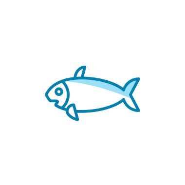 Balık simgesi şablonunun Çizim Vektörü grafiği