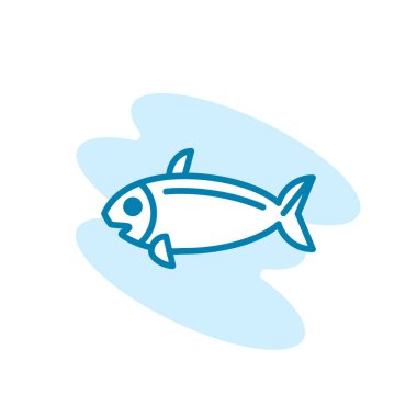 Balık simgesi şablonunun Çizim Vektörü grafiği