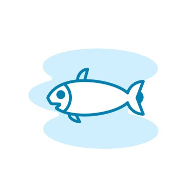 Balık simgesi şablonunun Çizim Vektörü grafiği