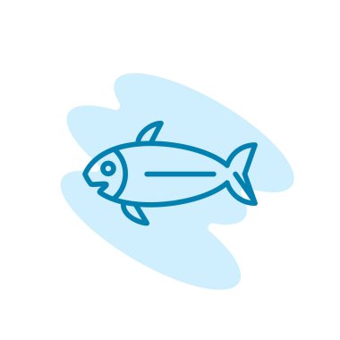 Balık simgesi şablonunun Çizim Vektörü grafiği