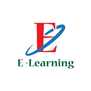 E öğrenme logosunun İllüstrasyon Vektörü grafiği