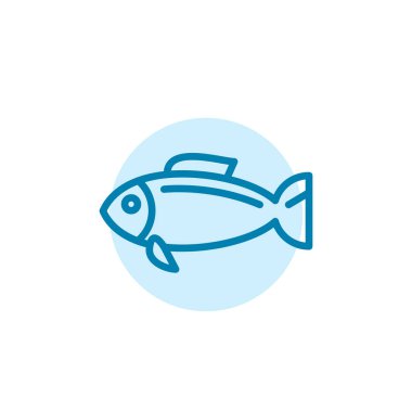 Balık simgesi şablonunun Çizim Vektörü grafiği