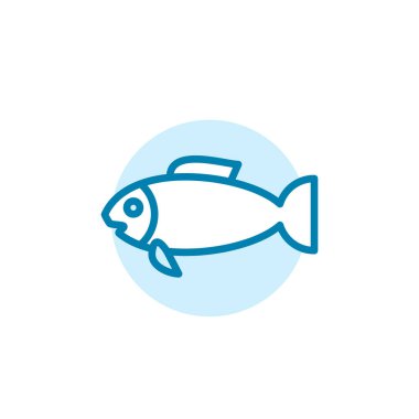 Balık simgesi şablonunun Çizim Vektörü grafiği