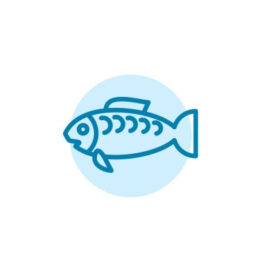 Balık simgesi şablonunun Çizim Vektörü grafiği