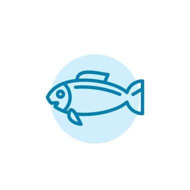 Balık simgesi şablonunun Çizim Vektörü grafiği