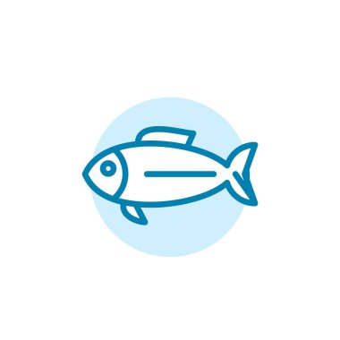Balık simgesi şablonunun Çizim Vektörü grafiği