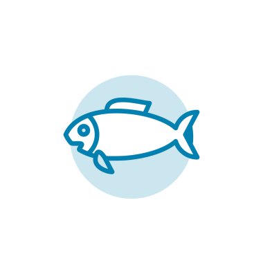 Balık simgesi şablonunun Çizim Vektörü grafiği