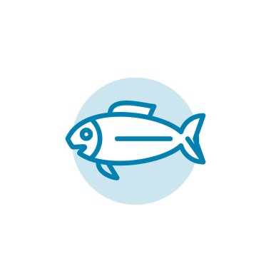 Balık simgesi şablonunun Çizim Vektörü grafiği