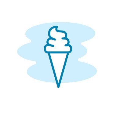 Dondurma simgesi şablonunun İllüstrasyon Vektörü grafiği