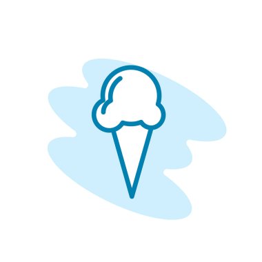 Dondurma simgesi şablonunun İllüstrasyon Vektörü grafiği