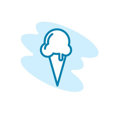 Dondurma simgesi şablonunun İllüstrasyon Vektörü grafiği