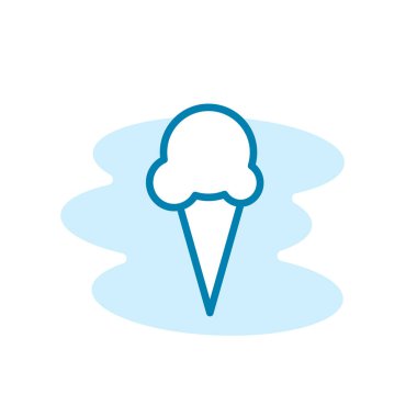 Dondurma simgesi şablonunun İllüstrasyon Vektörü grafiği