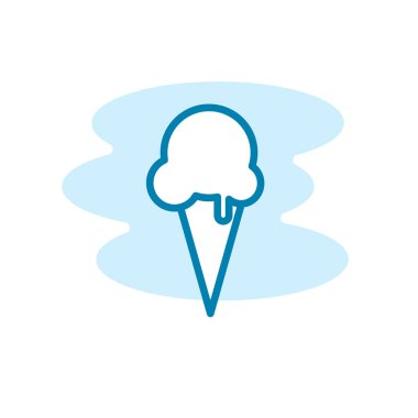 Dondurma simgesi şablonunun İllüstrasyon Vektörü grafiği