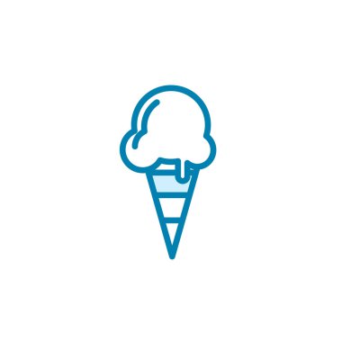 Dondurma simgesi şablonunun İllüstrasyon Vektörü grafiği