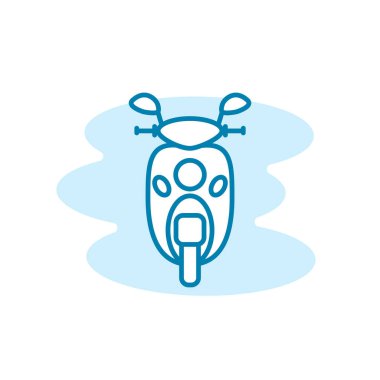 Motosiklet simgesi şablonunun İllüstrasyon Vektörü grafiği