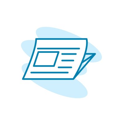 Gazete simgesi şablonunun İllüstrasyon Vektörü grafiği