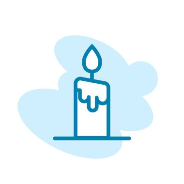 Mum ikonu. Din, doğum günü, kutlama için vektör tasarımı