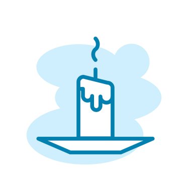 Mum ikonu. Din, doğum günü, kutlama için vektör tasarımı