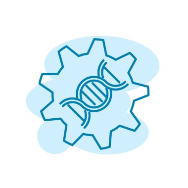 DNA simge şablonunun İllüstrasyon Vektörü grafiği