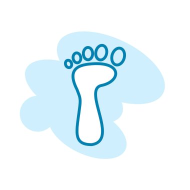 Ayak izi ikonu şablonunun İllüstrasyon Vektörü grafiği