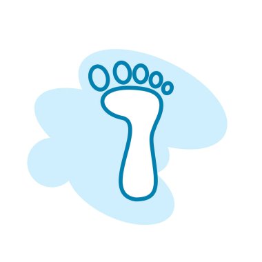 Ayak izi ikonu şablonunun İllüstrasyon Vektörü grafiği
