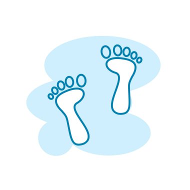Ayak izi ikonu şablonunun İllüstrasyon Vektörü grafiği