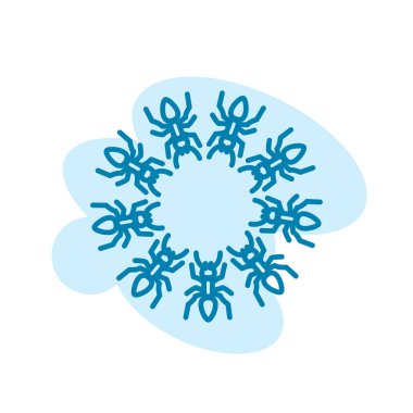 Karınca simgesi şablonunun İllüstrasyon Vektörü grafiği