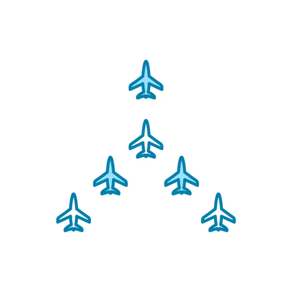 Ilustracja Wektorowa Grafika Ikony Formacji Płaszczyzny — Wektor stockowy