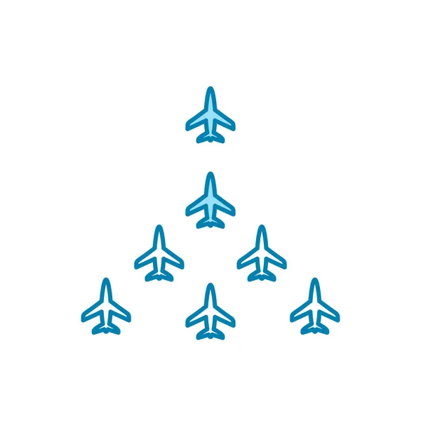 Illustration Vector Graphic Plane Formation Icon — Stock Vector