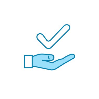 El hareketlerinin resimleme vektörü grafiği onaylanmış simge