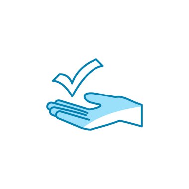 El hareketlerinin resimleme vektörü grafiği onaylanmış simge