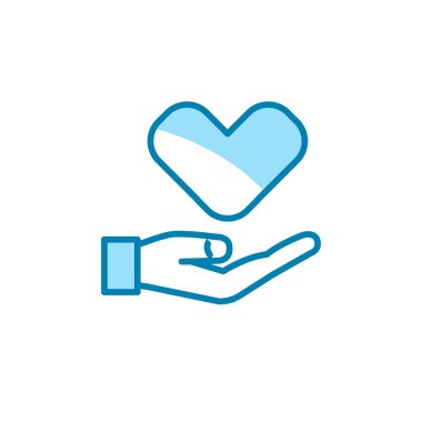 El ve kalbin çizimi, aşk simgesi