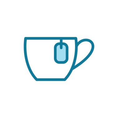 Çay ikonu şablonunun İllüstrasyon Vektörü grafiği