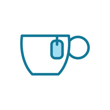 Çay ikonu şablonunun İllüstrasyon Vektörü grafiği