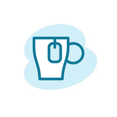 Çay ikonu şablonunun İllüstrasyon Vektörü grafiği