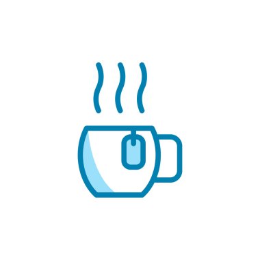 Çay ikonu şablonunun İllüstrasyon Vektörü grafiği