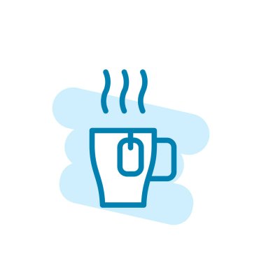 Çay ikonu şablonunun İllüstrasyon Vektörü grafiği