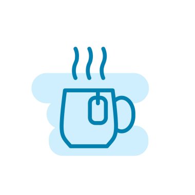 Çay ikonu şablonunun İllüstrasyon Vektörü grafiği