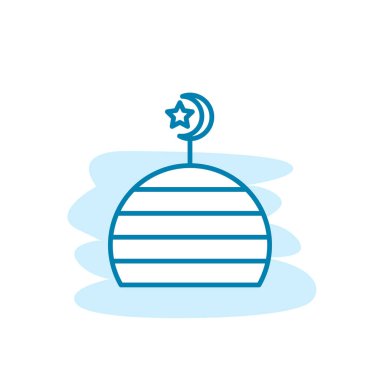 Cami simgesi şablonunun İllüstrasyon Vektörü grafiği