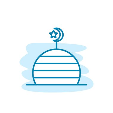 Cami simgesi şablonunun İllüstrasyon Vektörü grafiği