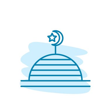 Cami simgesi şablonunun İllüstrasyon Vektörü grafiği